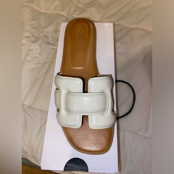 Aldo Elenaa Sandals Womens 7.5M white bone - Picture 2 of 6